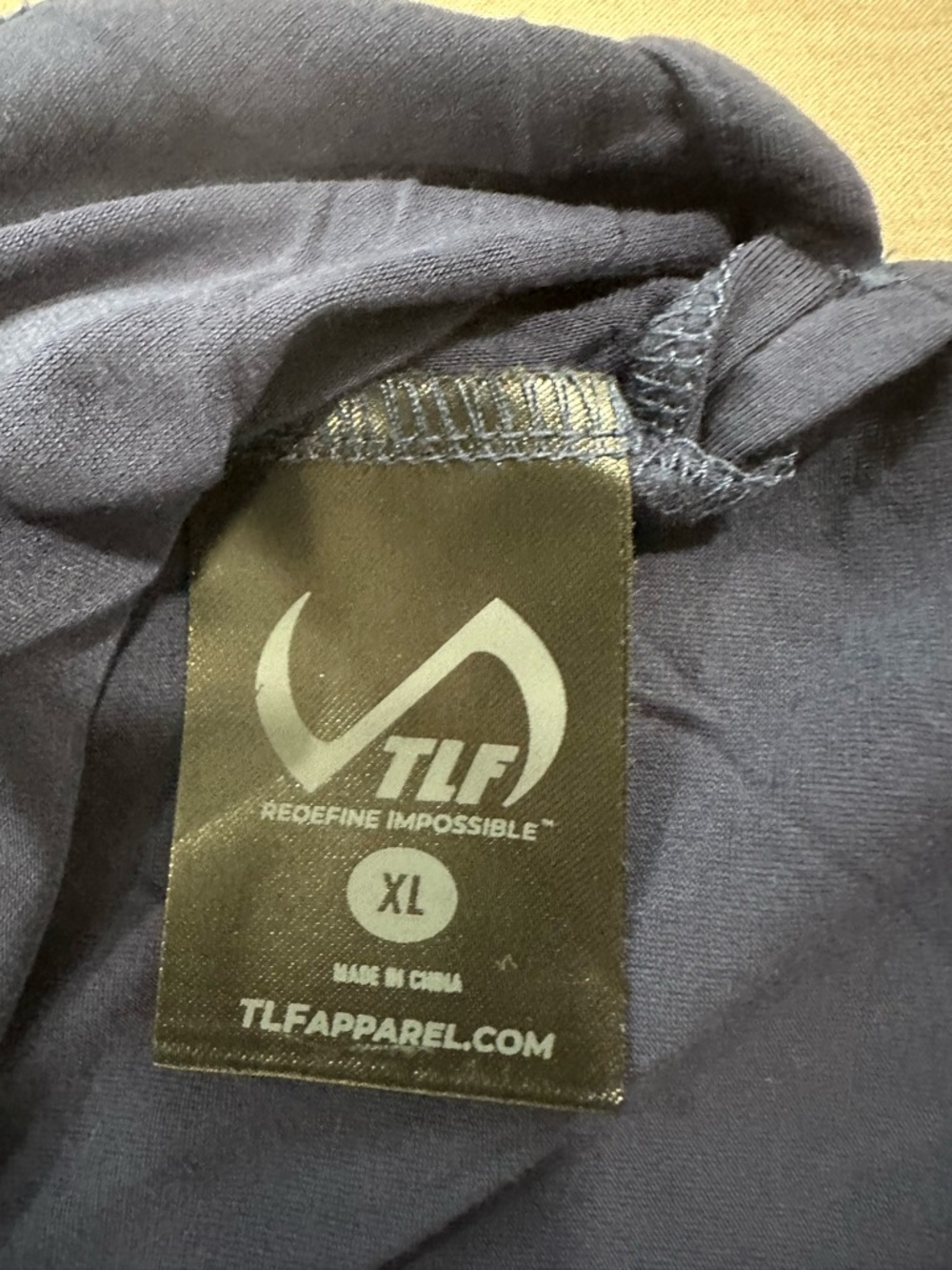 Men's Navy Bamboo Performance Racerback Tank Top with Small Logo - Picture 3 of 4